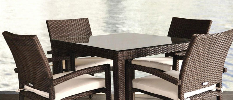 Outdoor glass table top