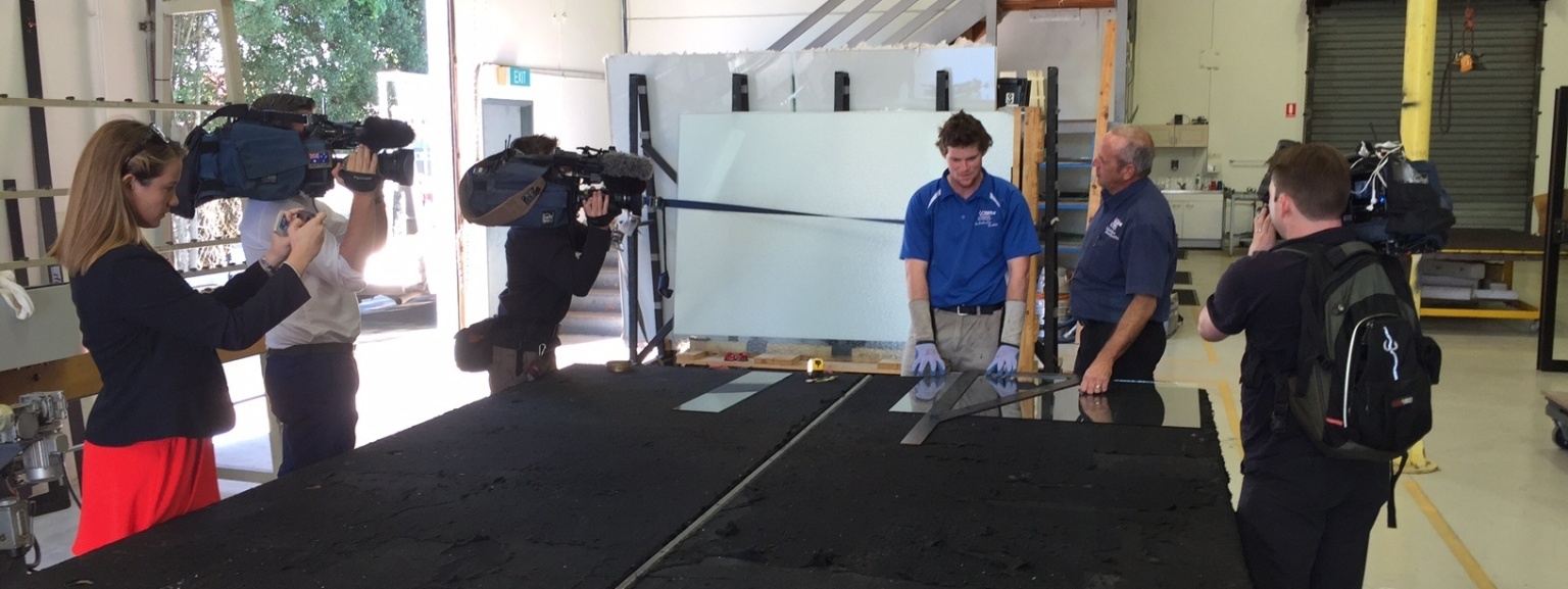 Media Event At True Blue Glass