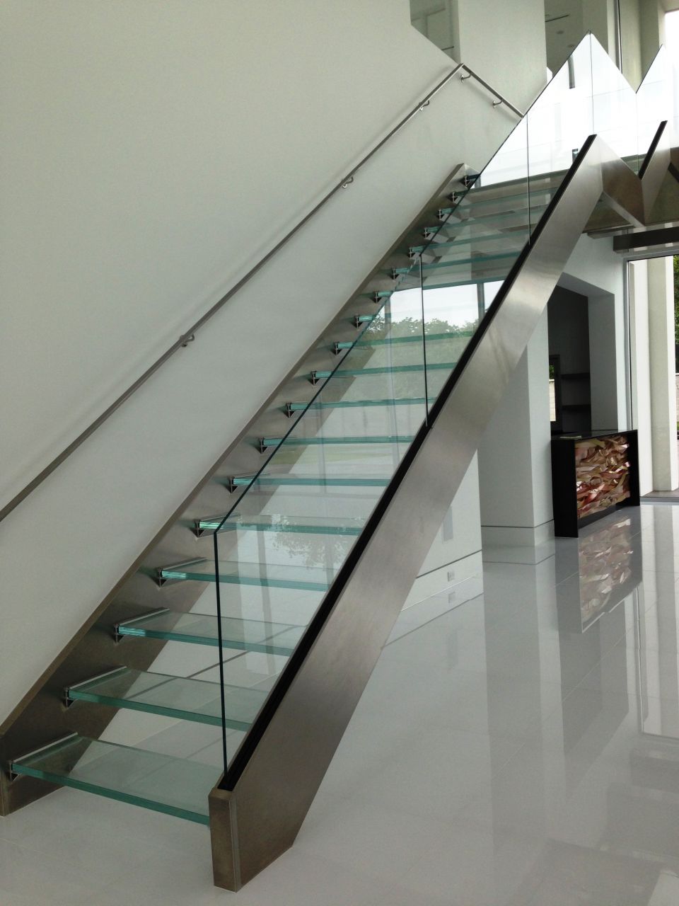 Glass stairs