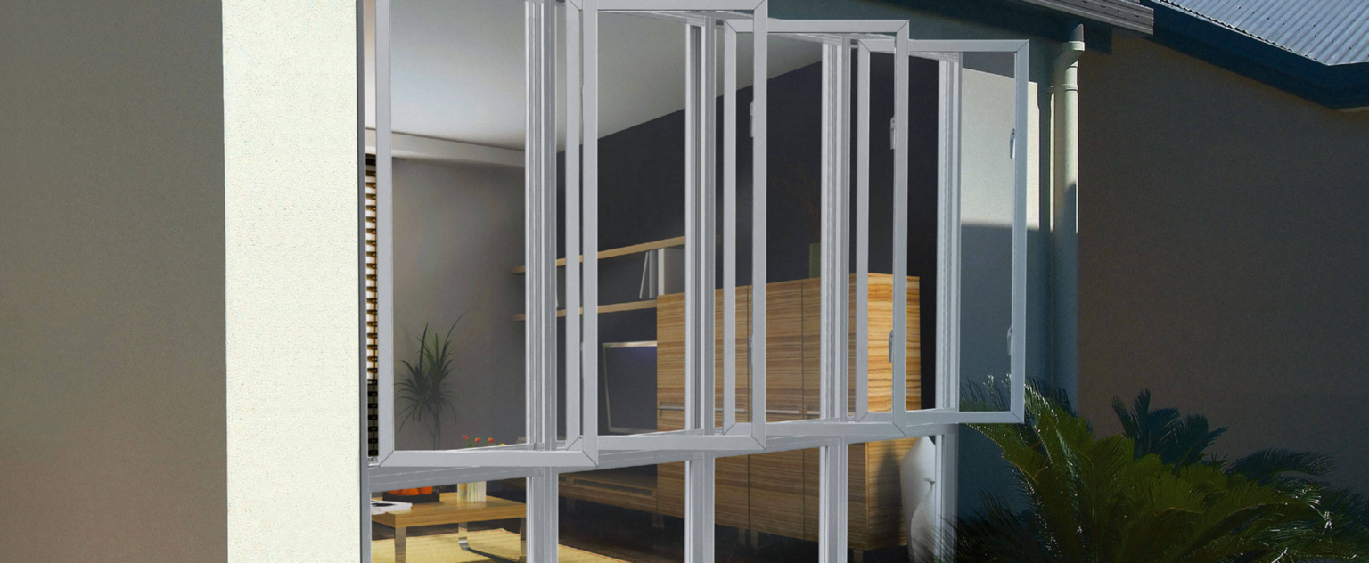 White Aluminium Casement Windows With Low Lites2